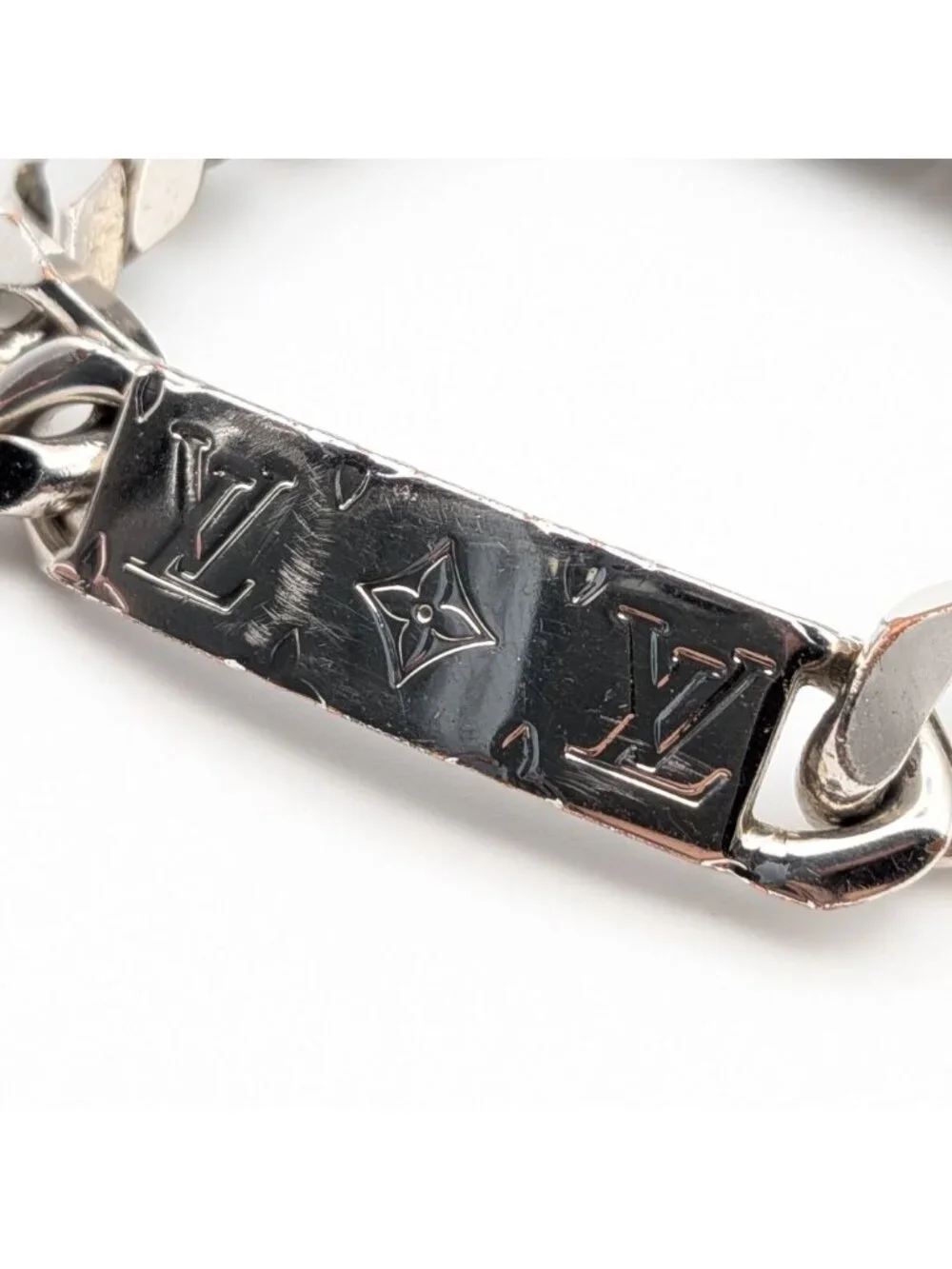 Louis Vuitton Monogram Chain Bracelet Silver